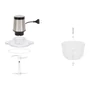 Home HGAP15 aprító, 400 W, 1,8 L üvegtál, 2 gomb, 2 sebességfokozat, STOP funkció, túlmelegedés elleni védelem, 2 kg HGAP15