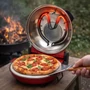 HOME HGPZ30 elektromos pizzasütő, 1200W, max. 430 °C, mechanikus hőmérő, pizzakő, duplafalú ablak, alsó/felső sütés HGPZ30