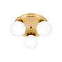 Bali-12 E27 LED fali lámpa 29cm x3 arany