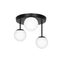 Bali-12 Mennyezeti lámpa 29cm LED E27x3 fekete