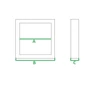 Falon kívüli led panel 6W 4000K szögletes