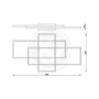 Galaxis Hydra LED csillár 126W 90x50x8 cm fekete