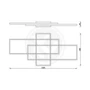 Galaxis Pegaz LED csillár 105x50x8 cm 130W fekete