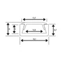 PVC profil led szalaghoz16x7 barna 2m tejszerű fedél
