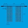 LED-es fényfüggöny, 2x3 m / 600 LED, sorolható, hidegfehér DLF 600/WH