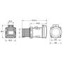 Ipari - háztartási csatlakozó adapter 5P 16A 400V - 3P 16A 230V