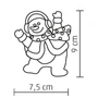 LED-es ablakdísz, hóember KID 322