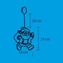 LED-es ablkadísz, mikulás, 19cm, 4,5V KID 313