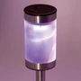 Solar lámpa fém, fehér és színváltós LED, színes dobozban MX 819/1