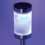 Solar lámpa fém, fehér és színváltós LED, színes dobozban MX 819/1