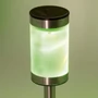 Solar lámpa fém, fehér és színváltós LED, színes dobozban MX 819/1