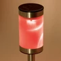 Solar lámpa fém, fehér és színváltós LED, színes dobozban MX 819/1