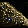 LED-es sziporkázó fényfüggöny, kültéri, 600 db LED (melegfehérek között villogó hidegfehérek) KAF 600L 10M