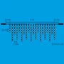 LED-es jégcsap fényfüzér,  5m / 200 LED, sorolható, melegfehér DLFJ 200/WW