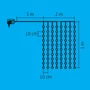 LED-es fényfüggöny, kültéri kivitel, 2 m x 1 m, 21 füzér, 210 db hidegfehér LED KAF 210LC