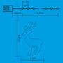 LED-es elemes fényfüzér, 20 LED, csipeszekkel ML 22/WW