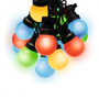 Kép 2/3 - Sorolható party fényfüzér, LED-es, kültéri, 10 színes gömb, 5 m LPL 10M