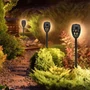 Home MX 200 napelemes kerti fáklya, 12 LED, automatikus, napelem és töltő, időjárásálló MX 200