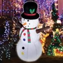 Felfújható hóember, plüss felülettel, 120 cm, LED világítással KDP 120 H