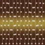 LED-es fényfüggöny, kültéri kivitel, 2 m x 1 m, 21 füzér, 210 db melegfehér LED KAF 210LC/WW