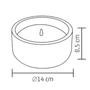 LED-es kő-mécses, 1 LED, Ø14,5x10,5 cm CDL 14