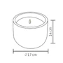 LED-es kő-mécses, 1 LED, Ø17x16 cm CDL 17