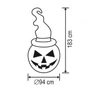 Felfújható Halloween tök, 180 cm, belső LED projektorral KD 180 T