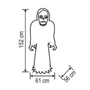 Felfújható Halloween csontváz, 150 cm, belső LED projektorral KD 150 CS