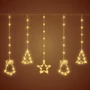 Micro LED-es, figurás fényfüggöny, 10 figura, melegfehér LED KAF 11/WW