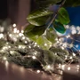Home ML 50/WH micro LED-es fényfüzér, 4,9 m / 50 db hidegfehér micro LED, állófényű, kapcsolható és időzíthető, átlátszó vezeték, elemes, beltéri kivitel ML 50/WH