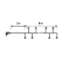 Micro LED-es cluster fényfüzér, 600 LED, 3+9m, multicolor, 8pr. MLCS 600/M