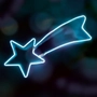 Kép 1/3 - Hullócsillag neon-light, kültéri, 31x64cm