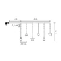 Micro LED-es, figurás fényfüggöny, 10 figura, hidegfehér LED KAF 11/WH