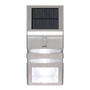 Home FLP30SOLAR napelemes LED lámpa, 30 lm, PIR mozgásérzékelő, 3-5m, 2 db hidegfehér SMD LED, energiatakarékos, fém + műanyag, IP44 FLP30SOLAR