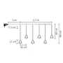 Home KAF110WW fényfüggöny, kül- és beltéri kivitel, 2,7 méter, 110 db melegfehér microLED, Mikulás és hóember figurák KAF110WW