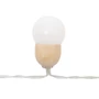 Home MLC20B LED-es gömb fényfüzér, 20 melegfehér LED, elemes, ~3m hossz, átlátszó vezeték, fa + műanyag MLC20B