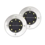 Home MX626WW napelemes kerti lámpa, 2 db-os szett, 8 db melegfehér LED, akkumulátor, acél és műanyag MX626WW