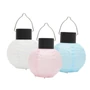 Home MX205 napelemes lampion, 3db-os szett, 1 db melegfehér LED, nylon, 30 g, gombelem, fehér vagy kék vagy rózsaszín MX205